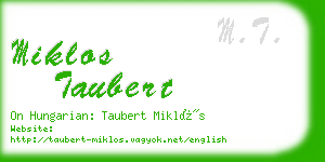 miklos taubert business card
